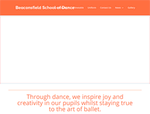 Tablet Screenshot of beaconsfieldschoolofdance.co.uk